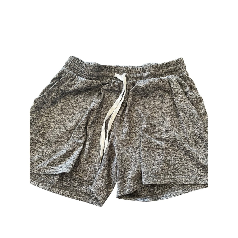 Pacific Trail Womens Gray Heathered Lounge Shorts Drawstring Waist Comfy Casual